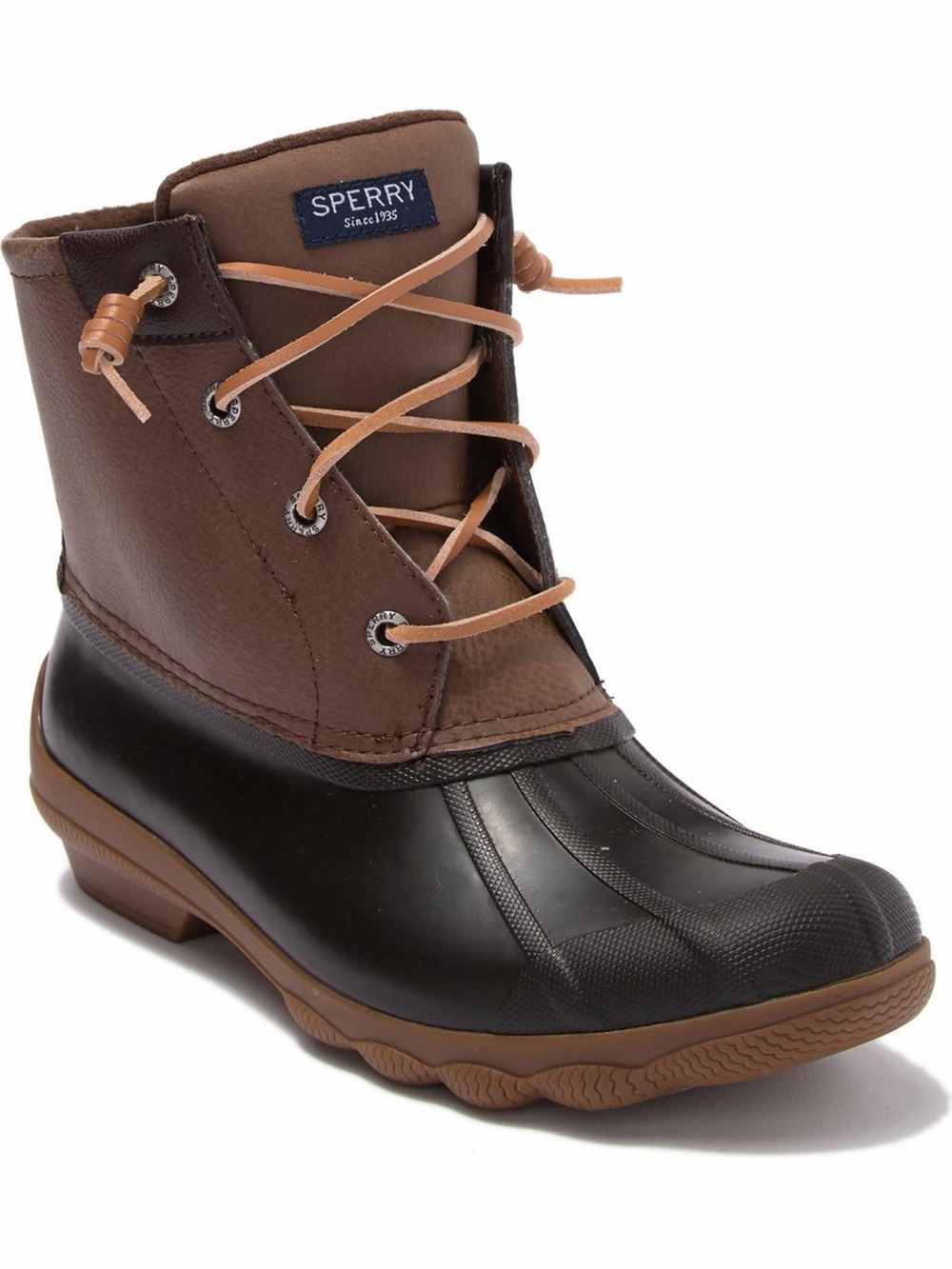 Sperry Avenue Duck Boot Waterproof Brown & Black- Size 7